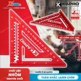 Thước Eke Vuông Kapro 448 Đỏ – Kim Loại Nguyên Khối 4 Inch