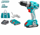 Máy khoan búa không chổi than dùng pin 20V Total TIDLI20608