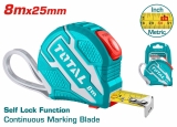 Thước Kéo Thép Nền Vàng 8mx25mm Total TMT126281