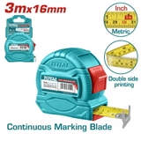 Thước Kéo Thép Nền Vàng 3x16mm Total TMT34316