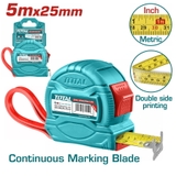 Thước Kéo Thép Nền Vàng 5x25mm Total TMT34525