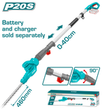 Máy Cắt Hàng Rào Dùng Pin 20V (không Kèm Pin & Sạc) Total TPHT201601