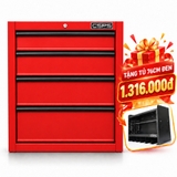 [MUA 1 TẶNG 1] Tủ đồ nghề CSPS 61cm - 04 hộc kéo màu đỏ