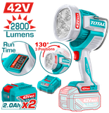 Đèn làm viêc dùng pin 42V Total TWLI42896