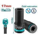 Đầu tuýp tác động sâu 1/2 inch 17mm Total THDIS12172L