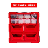[Sale 25/9] Tủ Đựng Dụng Cụ Nhựa Kết Nối 12 Ngăn Bison BS386101D