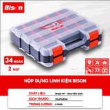 [Sale 25/9] Hộp Đựng Dụng Cụ 2 Mặt 34 Ngăn Bison BS322887