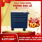 Tủ dụng cụ CSPS 76cm - 05 hộc kéo không nâng hạ màu xanh
