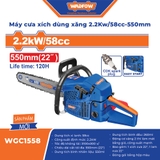 Máy Cưa Xích Chạy Xăng 2.2kW 58cc 550mm WADFOW WGC1558