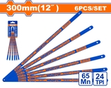Bộ 6 lưỡi cưa khung cưa sắt 300mm(12 inch) 24T WadFow WHB2124