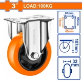 Bánh Xe Đẩy Cố Định 3 inch WADFOW WJL2331
