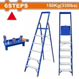 Thang Nhôm Gia Đình Bằng Thép Và Nhôm 6 Bậc WADFOW WLD1H06