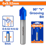Mũi phay gỗ cắt rãnh V 6x9.5mm WadFow WRG2403