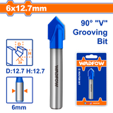 Mũi phay gỗ cắt rãnh V 6x12.7mm WadFow WRG2404