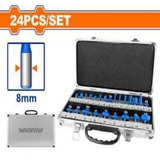 Bộ 24 Mũi Phay Gỗ 8mm WADFOW WRG6P08