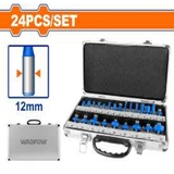 Bộ 24 Mũi Phay Gỗ 12mm WADFOW WRG6P12