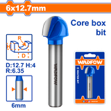 Mũi phay gỗ đầu tròn 6x6x12.7mm WadFow WRG8404