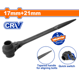 Cờ Lê Đuôi Chuột Tuýp Đôi 17mm+21mm WADFOW WSA7102