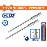 Bộ 2 Mũi vặn vít 1/4 inch-TT20 Wadfow WSV9KT20