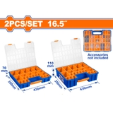 Bộ 2 Hộp Đựng Linh Kiện Chia Ngăn WADFOW WTB1633