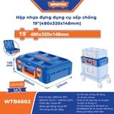 Hộp nhựa đựng dụng cụ xếp chồng 16 inch WADFOW WTB6602