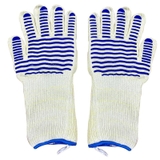 Găng Tay Chịu Nhiệt Lò Nướng, Lò Vi Sóng Chất Liệu Aramid + Silicone Chống Trượt, Cách Nhiệt 500°C Dài 34cm