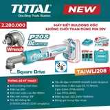 Máy siết buloong góc không chổi than dùng pin 20V Total TAIWLI208