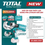 Máy ép cos thủy lực dùng pin Lithium-Ion 20V Total TCTLI2005