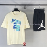 Bộ Thể Thao Nike Màu Be - Nike AS W J TEE OS GCEL - FQ0362-113/DV5028-010