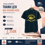 Áo Polo Lacoste Chính Hãng Classic Fit Cotton Golf Polo Shirt  Màu Xanh Đậm-DH1093-10-YZP