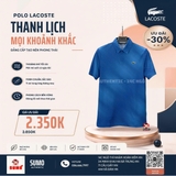 Áo Polo Lacoste Chính Hãng màu xanh dương-DH5175-99-ZMI