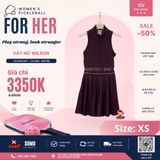 Váy Thể Thao Chính Hãng Wilson Winning Tennis Dress - màu Đỏ Mận WW00481531-WIE