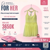 Váy Thể Thao Chính Hãng Wilson Headliner Tennis Dress - màu Vàng WW00159531-MTC
