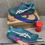 Giày Thể Thao Chính Hãng ASICS Solution Speed FF 4 Dark Neptune/White - màu Xanh Lá 1041A532-300