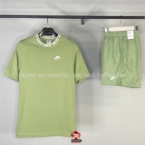 Bộ Thể Thao Nike Màu Xanh Lá - Nike Club Short Sleeve Tops - FB7310-386/AR2383-386