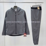 Bộ Thể Thao Nike Chính Hãng Màu Xám - logo zipped hooded - DD2125-068/DD2123-068