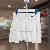 Chân Váy Thể Thao Chính Hãng Nike Màu Trắng Xếp Tầng Hai Bên CV4679-100