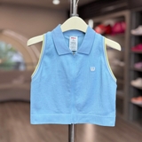 Áo Thể Thao Chính Hãng Wilson Women Seamless Full-Zip Tank - màu Xanh Dương Nhạt WW20051532-LBL