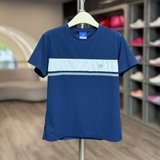 Áo Thể Thao Chính Hãng Sergio Tacchini Cổ Tròn Màu Navy Kẻ Trắng TWRS10751-NYS