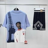 Áo Thể Thao Chính Hãng Nike Jordan Air Jordan Paris T-Shirt Football - màu Xanh Dương Nhạt FZ1908-085