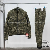 Bộ Thể Thao Chính Hãng Nike Sportswear Tech Fleece Windrunner Tracksuit - màu Xanh Camo HV5055-276/HV5053-276