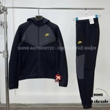 Bộ Thể Thao Chính Hãng Nike Sportswear Tech Fleece Windrunner Tracksuit - màu Đen IH4302-011/IH4303-011