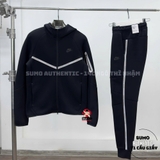 Bộ Thể Thao Chính Hãng Nike Sportswear Tech Fleece Windrunner Reflective Black - màu Đen IM6537-010/IM6540-010