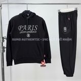 Áo Thể Thao Chính Hãng PSG Two-Tier Logo Hoodie - màu Đen PS0624FW01-D