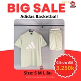 Bộ Thể Thao Adidas Màu Xanh Olive - Adidas Basketball - IA3446/IA3425