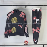 Bộ Thể Thao Nike Chính Hãng Màu Đen - Fleece Pullover Hoodie - FN4546-010/FN4548-010