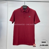 Áo Polo Lacotse Chính Hãng màu đỏ họa tiết hoa nhí-DH5175-10-IQF