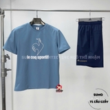 Áo Thể Thao Chính Hãng Lecoq cổ tròn - màu Xanh Dương L241MCNA0312-D08