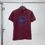 Áo Lacoste Polo Chính Hãng màu đỏ mận họa tiết cá sấu xanh dương-DH1093-10-YUP