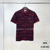 Áo Lacoste Polo Chính Hãng màu đỏ mận chữ đen-PH2057-99-YUP